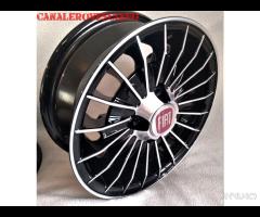 Cerchi grifo 4,5x 12 4x98 neri bianchi fiat 126 - 11