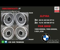 Cerchi alpina 6x 15 + 7X 15 4x100 et12 bmw - 1