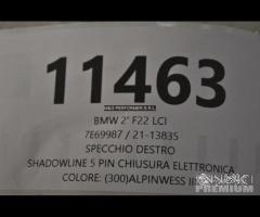 Bmw serie 2 f22 lci specchio dx 5 pin | 11463