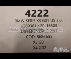 Differenziale posteriore bmw x3 g01 I=2,81 | 4222 - 7