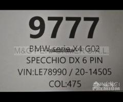 Specchio destro 6 PIN bmw x4 g02 | 9777