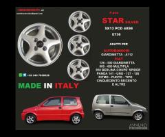 CERCHI STAR SILVER 5X13 et36 4x98 Autobianchi FIAT