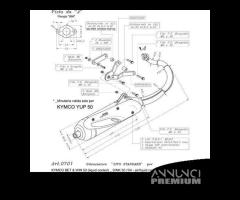 Scarico SITO Kymco Agility 50 R16 2t 2010 - 2012