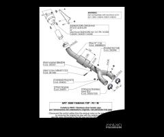 Raccordo elimina catalizzatore Yamaha YZF-R1 2015- - 1