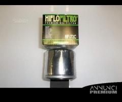 Filtro olio motore hiflo cromato harley davidson - 1