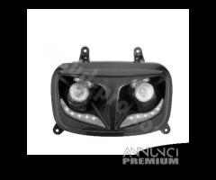 Maschera faro alogena TNT con fila luci led BWS