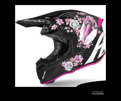 Casco Airoh Twist 2.0 mad matt fiori rosa