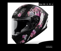 Casco Airoh Valor mad matt fiori rosa - 1