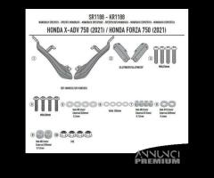 Portapacco posteriore honda x-adv 750 2021 - 2