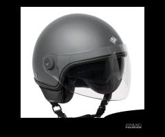 Casco jet tucano urbano el'mettin nero opaco