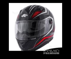 Casco integrale kappa 27 matt black / grey - red