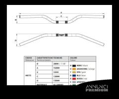 Manubrio accossato HB173 Ø 28 sez. variabile