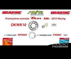 Kit 3 dischi freno braking wave + pastiglie 530