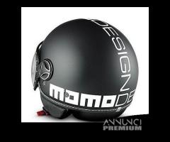 Casco momo ftgr evo black matt / white - 2