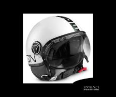 Casco momo ftgr glossy white / black