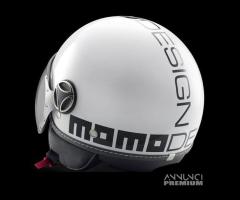 Casco momo ftgr glossy white / black - 2