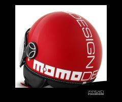 Casco momo classic fgtr red matt white