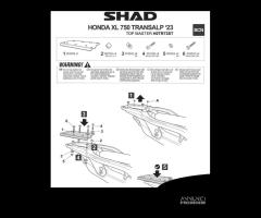 Portapacchi Shad topmaster Honda transalp 750 2023