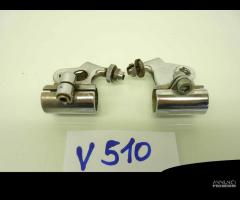 coppia staffe comandi manubrio freno frizione moto - 6