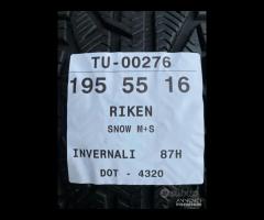 4 PNEUMATICI 195/55 R16 RIKEN INVERNALI 90% - 9