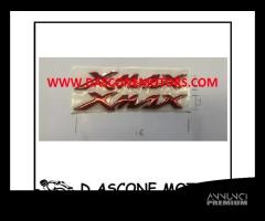 Coppia adesivi Xmax 125 250 400 rosso anodizzato