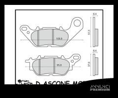 PASTIGLIE FRENO RMS ORGANICHE YAMAHA XMAX 300 - 1