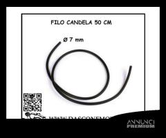 Cavo candela nero 50cm Ø 7mm