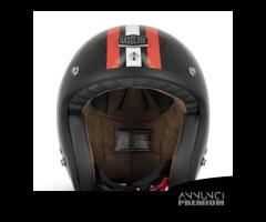 Casco Jet Cafe Racer S250 Black / Red / Shiny Whit