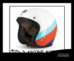 Casco Jet Cafe Racer S250 White / Sky Blue / Shiny