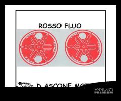 COPPIA ADESIVI TMAX 500 530 ROSSO FLUO