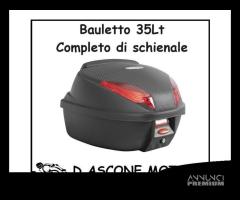 Bauletto 35LT Black / Carbon Completo di Schienale