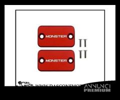 Coppia coperchi pompa freni Monster rosso - 1