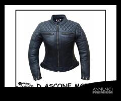 Giacca in pelle nera classica DONNA