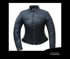 Giacca in pelle nera classica DONNA