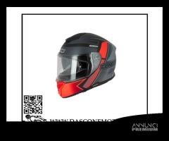 CASCO INTEGRALE S451 Revenge - Fibre Nero - Rosso