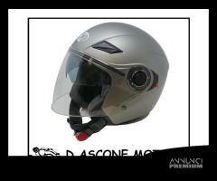 CASCO ALFA DOPPIA VISIERA TITANIO OPACO - 1