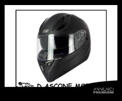 CASCO INTEGRALE DOPPIA VISIERA NERO OPACO