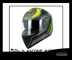 CASCO INTEGRALE DOPPIA VISIERA NERO GIALLO