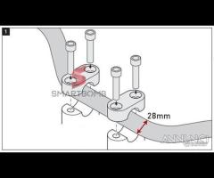 Alza manubrio riser bmw r12oogs st adv 04-13 f800g