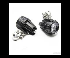 2 Fari moto led 40w + Cablaggio + Staffe Metallo