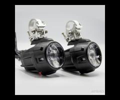 2 Fari moto led 40w + Cablaggio + Staffe Metallo - 11