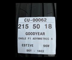 2 PNEUMATICI 215/50 R18 GOODYEAR ESTIVE 75%