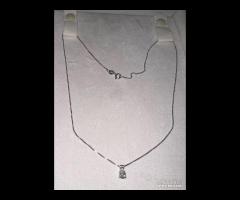 COLLANA PUNTO LUCE ORO 18kt. CON DIAMANTE GOCCIA