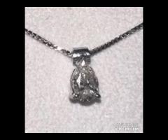 COLLANA PUNTO LUCE ORO 18kt. CON DIAMANTE GOCCIA