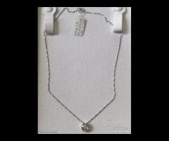 COLLANA PUNTO LUCE ORO 18kt. E DIAMANTE ct. 0,13