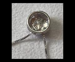 COLLANA PUNTO LUCE ORO 18kt. E DIAMANTE ct. 0,13