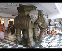 Replica Elefante In Legno Con Lamine Da Collezione