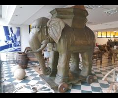 Replica Elefante In Legno Con Lamine Da Collezione