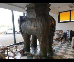 Replica Elefante In Legno Con Lamine Da Collezione