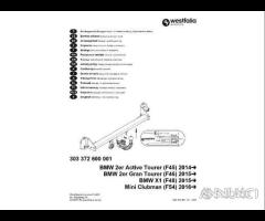 Kit gancio traino vert westfali bmw x1 mini clubma